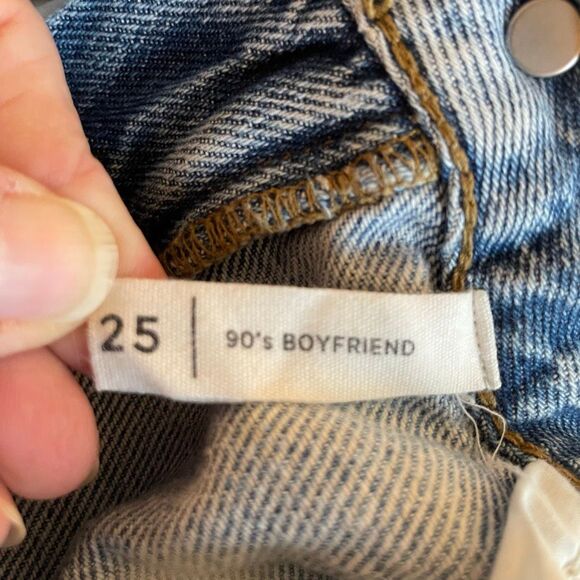 Pacsun '90s Boyfriend Jeans Light Blue Wash Stretch Denim 25 - Picture 6 of 7